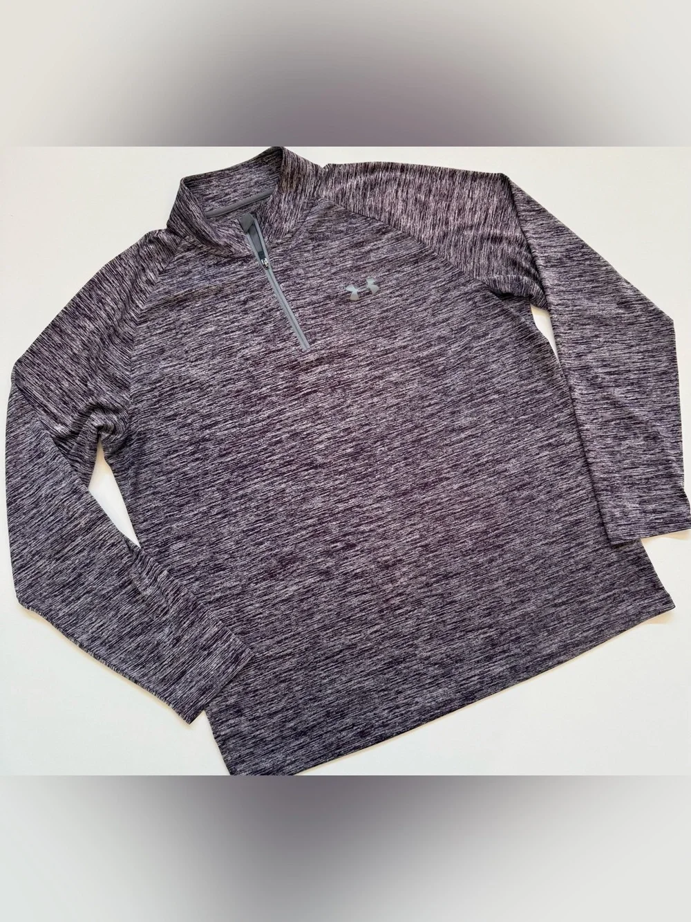 Under Armour Men’s L Purple 1/4 Zip Loose Heatgear Pullover Lightweight Golf